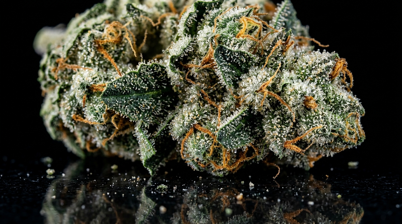 Makroaufnahme Trichome Blütenkelch